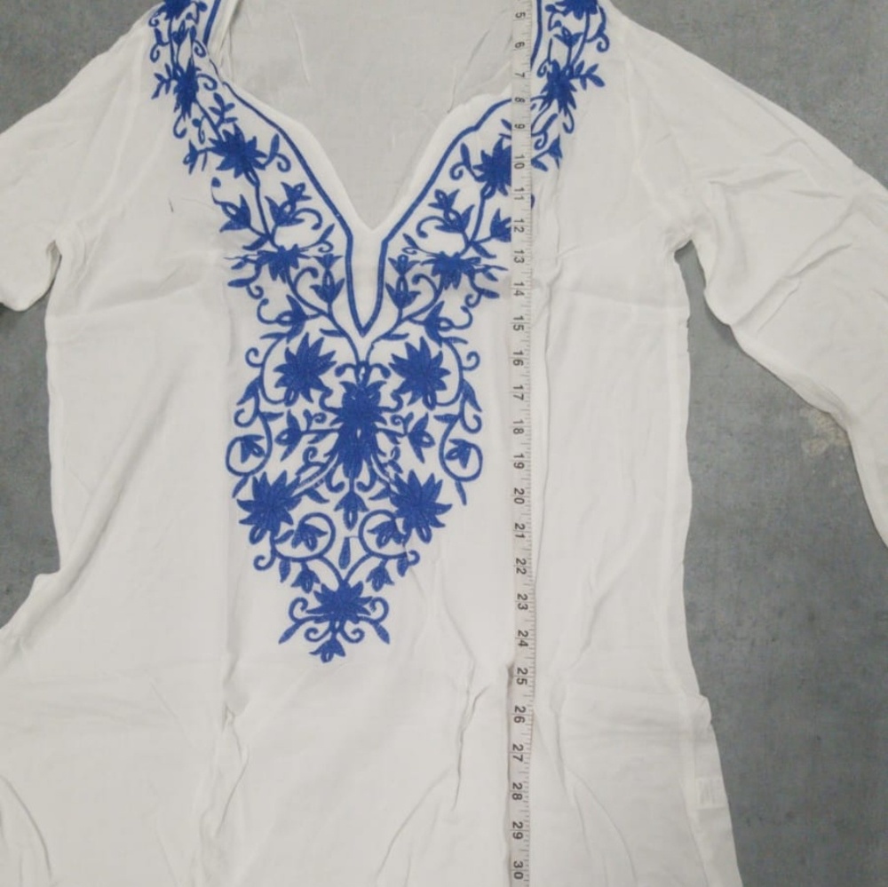 Loose Beach Dress with Tassels V-neck Beach Cover - Picture 6 of 6